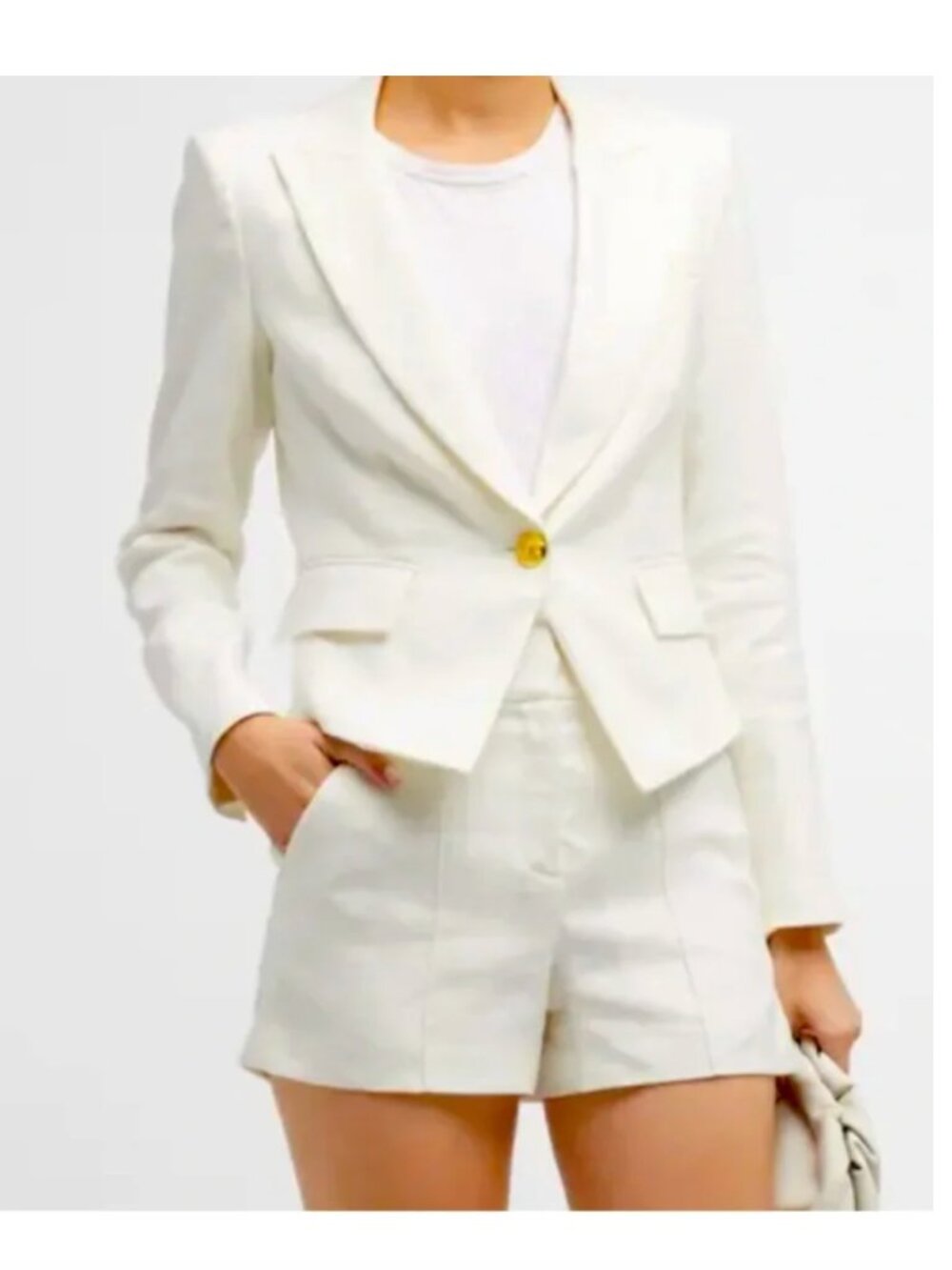 EUC VERONICA BEARD Hosanna‎ Linen Dickey White Jacket Size 4